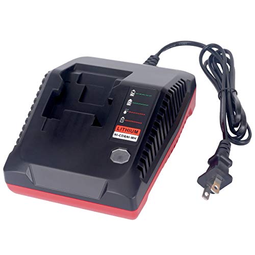 18-Volt Multi-Chemistry Battery Charger for Porter Cable PCXMVC Lithium Ion NiCad NiMh Slide PC18B PC18B-2 PC18BL PC18BLX PCC489N Cordless Power Tool Battery