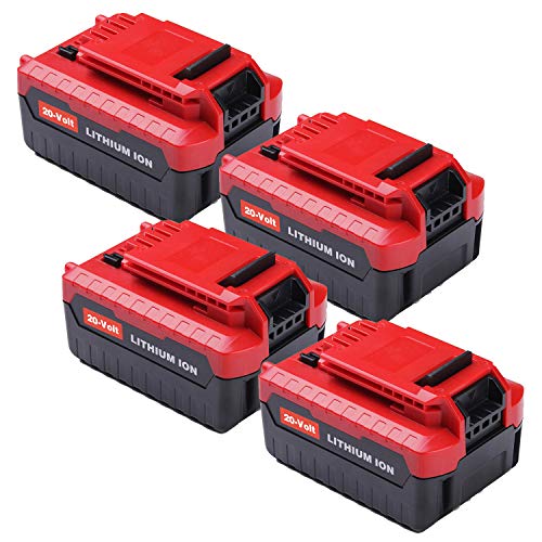 4Pack 6000mAh 20V for Porter Cable Lithium Battery High Capacity Replacement Battery for Porter Cable PCC685L PCC682L PCC685LP PCC680L PCC600 PCC640