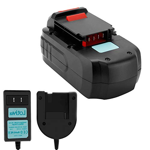 Lotive 18V 3500mAh PC18B Ni-HM Battery and 12V-18V Charger Compatible with Porter Cable PC18B-2 PCC489N PCMVC PCXMVC PC18BL PC18BLX PC18BLEX