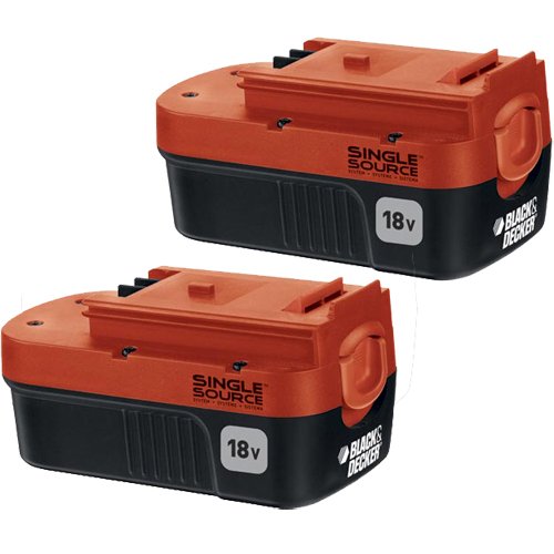 Black Decker HPB18-OPE2 18V 15Ah NiCd Battery for Outdoor Power Tools 2-Pack