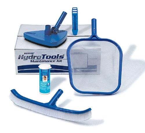 Swimline Hydro Tools 8611 Premium Pool Maintenance Kit with Test Strips Blue