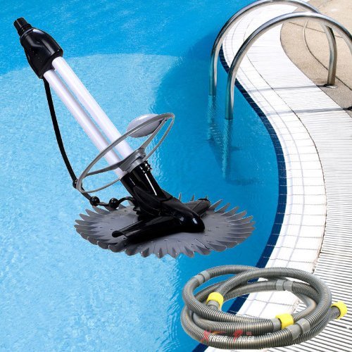 Inground Automatic Swimming Pool Vacuum Cleaner Hover Wall Climb W 33ft Hoses