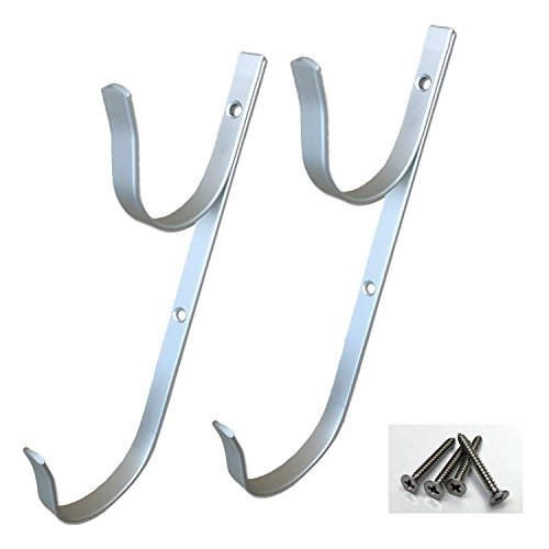 Poolsupplytown Swimming Pool Aluminum Pole Hanger Set For Leaf Rake Brush Vacuum Hose
