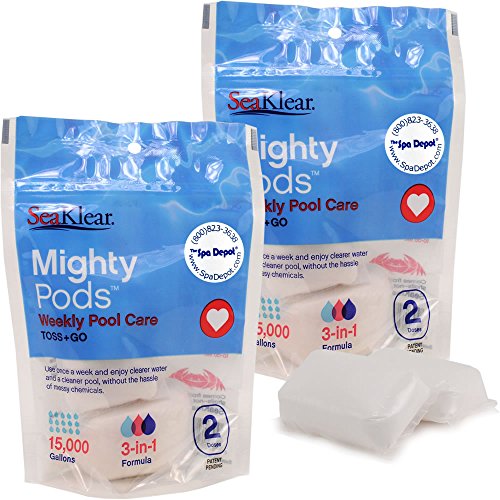 Sea Klear Mighty Pods Weekly Pool Care - 2 Packages of 2 4 Pods total