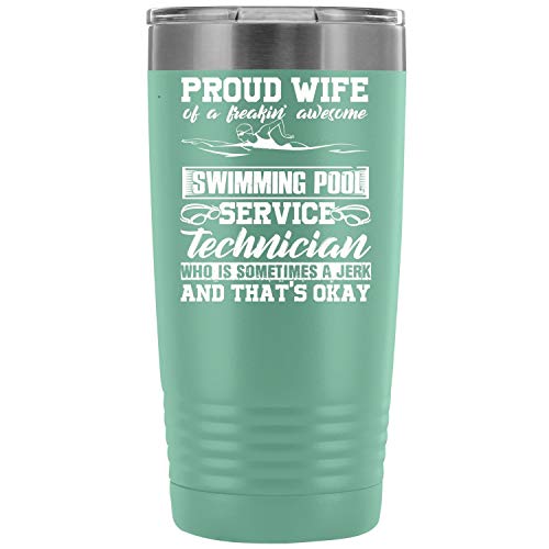 Married 20 oz Tumbler For HomeOfficeSchool - Works Great for Ice Drink Hot Beverage Swimming Pool Service Techinician Vacuum Insulated Water Coffee Cup Double Wall 20oz - Teal