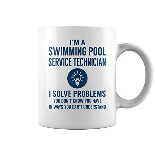 Swimming Pool Service Technician I Solve Problems Mug - Coffee Mug White