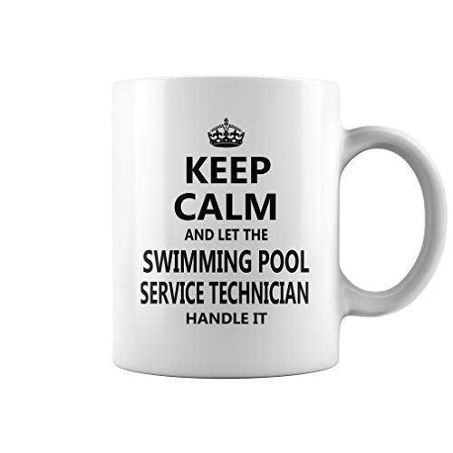 Swimming Pool Service Technician Keep Calm Job Title Mug - Coffee Mug White