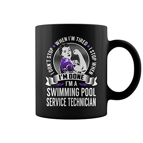 Swimming Pool Service Technician Never Stop Job Title Mug