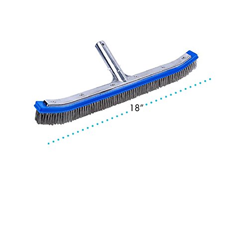 Milliard 18 Extra-Wide Heavy Duty Wire Pool Algae Brush Designed for Concrete and Gunite Pools