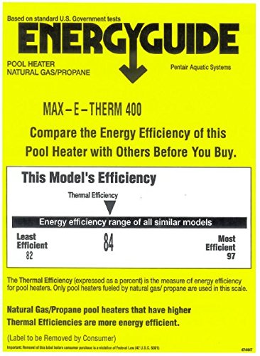 Sta-rite Sr400lp Max-e-therm Pool And Spa Heater, Propane, 400,000 Btu