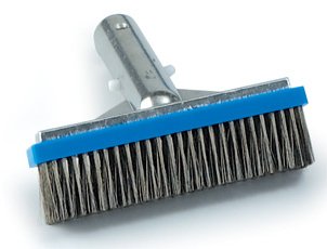 5&quot Alum Back Pool Brush - Stainless Steel Bristles - 11020