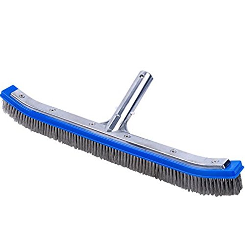 Heavy Duty Pool Brush Premium 18&quot Aluminium Swimming Pool Cleaning Brush By Aquatix Pro With Stainless Steel Bristles