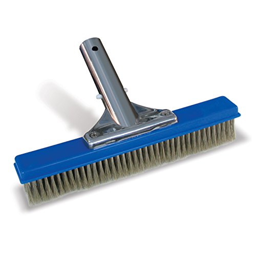 Poolmaster 20177 10&quot Aluminum-back Algae Brush W Stainless Steel Bristles - Classic Collection