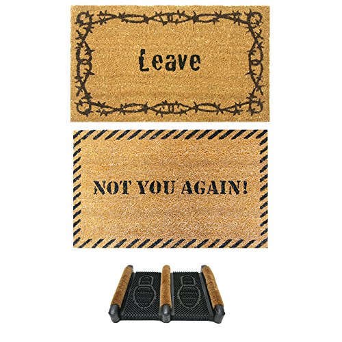 Rubber-Cal Funny 2 Rude Doormats 1 Boot Scraper