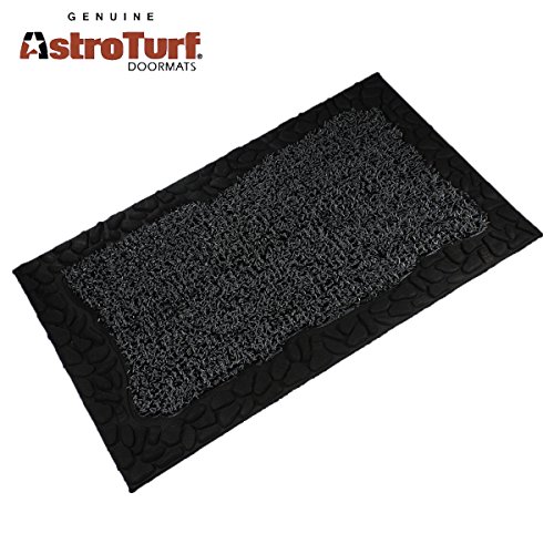 Clean Machine Astroturf Doormat Mat Zen Pebbles 18&rdquox30&rdquo Shoe Scraper Green Gray