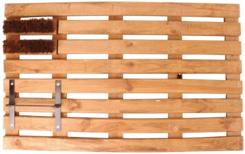 Esschert Design Usa Nvv8 Wooden Doormat And Shoe Scraper
