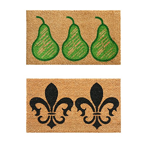 Rubber-Cal Shoe Scraper All Weather Doormats Set of 2 18 x 30