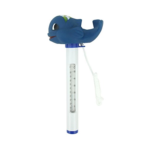 875&quot Little Blue Whale Floating Swimming Pool Thermometer With Cord