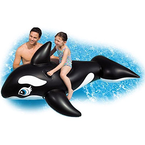 Inflatable Float Ride-on Whale Swimming Pool Toy For Kids Rideable Large po44t-kh435 H25w3383447