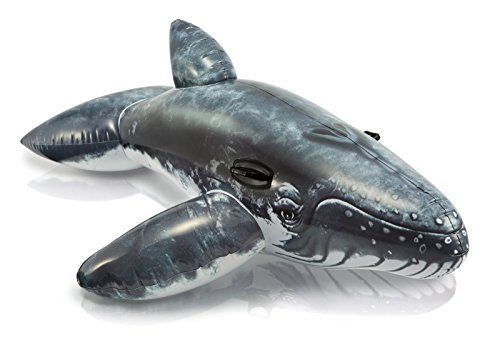 New Inflatable Float Ride-on Realistic Whale Swimming Pool Toy For Kids Rideable po44t-kh435 H25w3383450