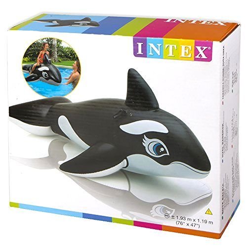 New Inflatable Orca Whale Ride On Swimming Pool Float Toy Kid Aged 3 76&quot X 47&quot po455k5u 7rk-b226547