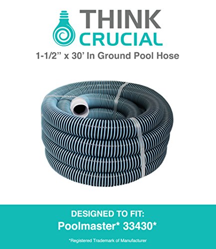 30 Foot Heavy Duty Swimming Pool Vacuum Hose 1-1/2" X 30' Lightweight & Flexible With Sturdy Swivel Cuff Replaces