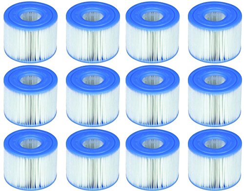 Intex PureSpa Type S1 Replacement Spa Filter Cartridges Case of 12 Model 29001E