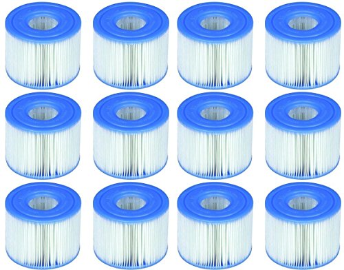 Intex PureSpa Type S1 Replacement Spa Filter Cartridges Case of 12 Model 29001E