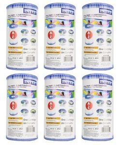 pack Of 6 Intex 29000e59900e Easy Set Pool Replacement Type A Or C Filter Cartridge
