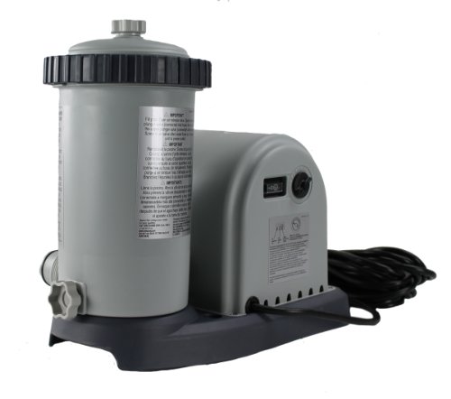 Intex Krystal Clear Cartridge Filter Pump For Above Ground Pools 1500 Gph Pump Flow Rate 110-120v With Gfci