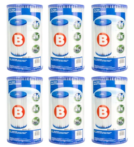 Intex Pool Easy Set Filter Cartridge - Type B 6 Pack  29005e 59905e