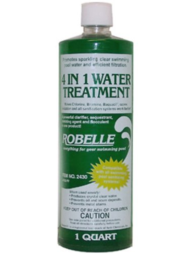 Robelle 2430 4-in-1 Water TreatmentClarifier for Swimming Pools 1-Quart