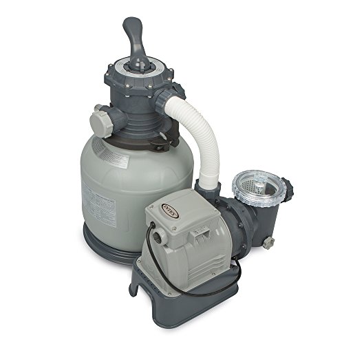 Intex Krystal Clear Sand Filter Pump for Above Ground Pools 2100 GPH Pump Flow Rate 110-120V with GFCI