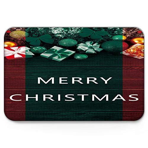 Greday Doormats for IndoorFloorPets Christmas Theme Pattern Retro Board Merry Christmas Funny Inside Non Slip Backing Welcome Mats Mut Dirt Shoes Scraper Mat Rugs Carpet 16 x 24