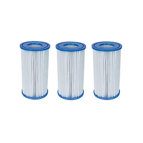 Bestway 58012 Swimming Pool Filter Pump Replacement 42x8 Cartridge 3 Pack