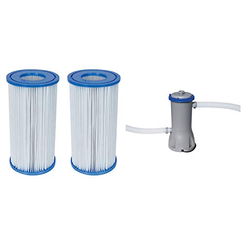 Bestway Pool Filter Pump Cartridge Type-III 2 Pack  Pool Filter Pump System