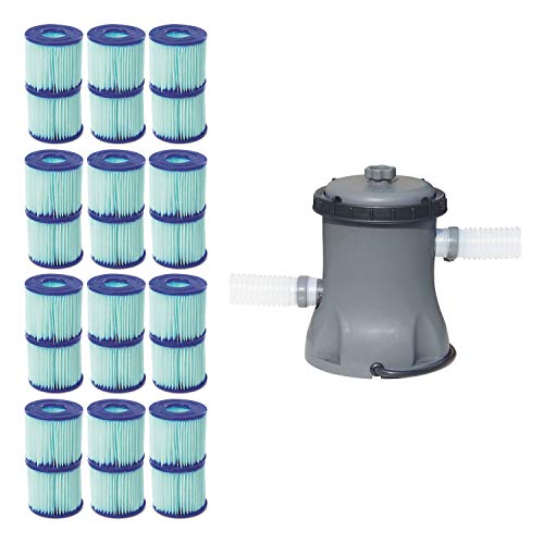 Bestway Pool Filter Pump Cartridge Type VIID 12 Pack  Pool Filter Pump