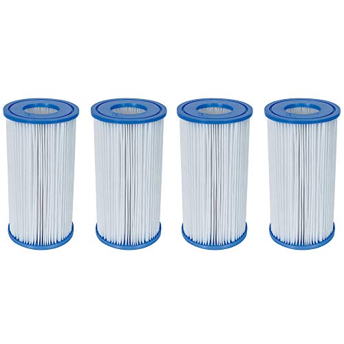 Bestway Swimming Pool Filter Pump Replacement Cartridge Type-III A 4 Pack