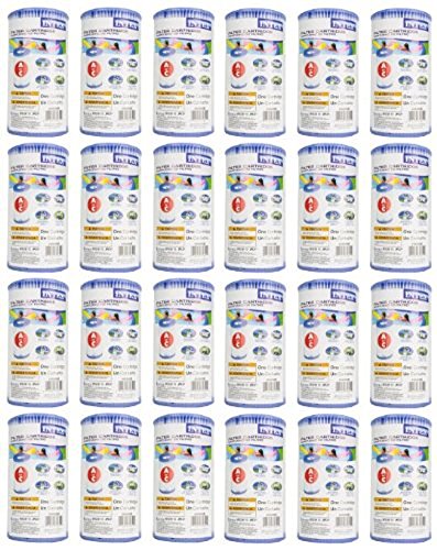 Intex Pool Easy Set Type A Replacement Filter Pump Cartridge 24 Pack  29000E