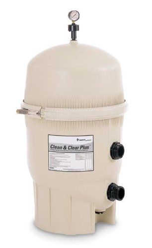 Pentair 160301 Cleanamp Clear Plus Fiberglass Reinforced Polypropylene Tank Cartridge Pool Filter 420 Square Feet