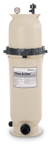 Pentair 160316 Cleanamp Clear Fiberglass Reinforced Polypropylene Tank Cartridge Pool Filter 100 Square Feet