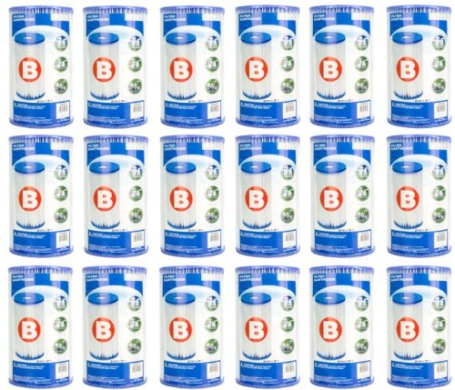 Intex Pool Easy Set Filter Cartridge - Type B 18 Pack  29005e 59905e