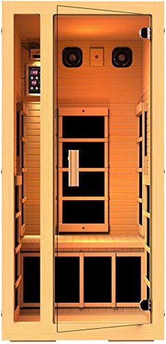 JNH Lifestyles Joyous 1 Person Far Infrared Sauna 6 Carbon Fiber Heaters 5 Year Warranty