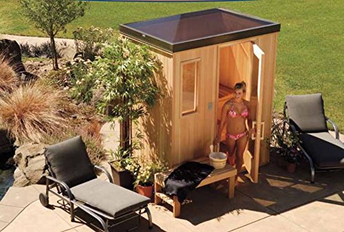 Finlandia Outdoor Sauna 4 x 4 with Starline Skylight Roof
