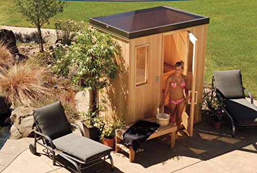 Finlandia Outdoor Sauna 6 x 8 with Starline Skylight Roof