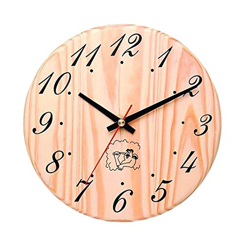 signmeili Sauna Clock Decorative Timer Clock，Wooden Bath Timer Stylish Appearance High Temperature Resistance Easy Installation for Sauna Accessory Sauna Room Home Decor