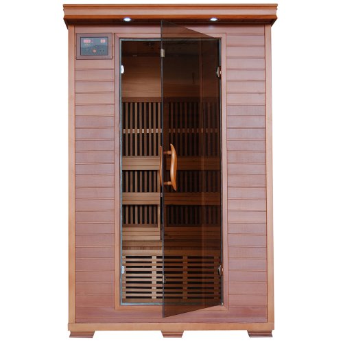 2-person Cedar Deluxe Infrared Sauna W 6 Carbon Heaters