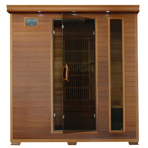 4-person Cedar Infrared Sauna W 9 Carbon Heaters