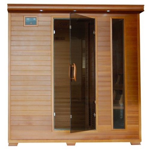 6-Person Cedar Infrared Sauna w 10 Carbon Heaters