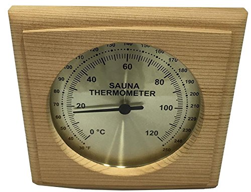 Cedar Sauna Square Thermometer